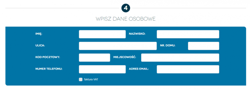 Uzupełni dane osobowe