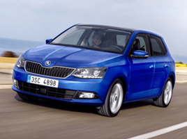 Skoda Fabia III blue hatchback car blue