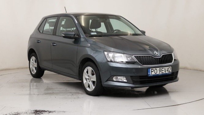 Skoda Fabia III grey hatchback car front