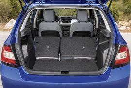 Skoda Fabia III blue trunk car