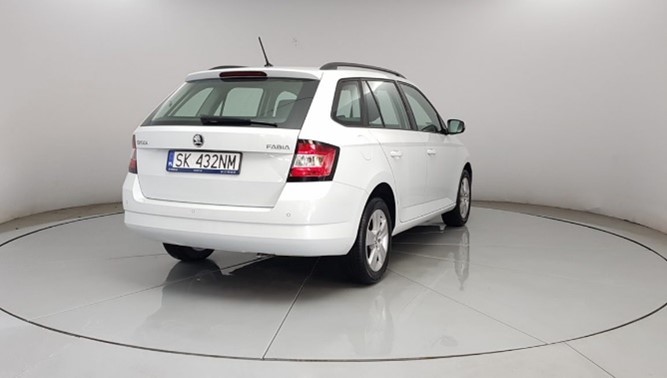 Skoda Fabia III white combi car rear